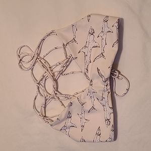 Boys + Arrows Shark print bikini top